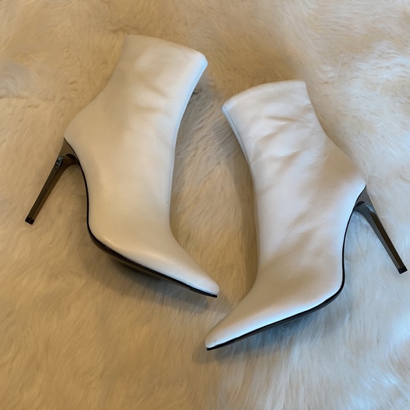 Rag & Bone Wes Boot in White Metallic Heel Size 38 - Picture 3 of 10